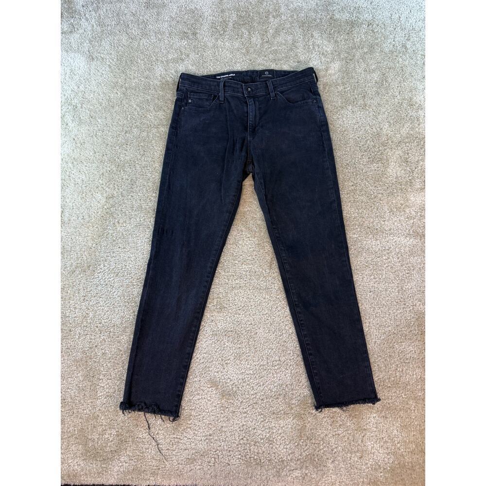 AG Adriano Goldschmied The Legging Ankle Jeans Womens Black Denim Size 27 R D266